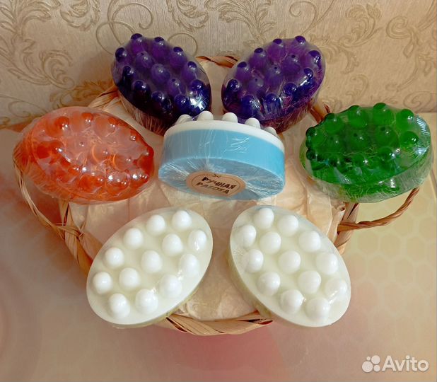 Сувенирное мыло, мыло с люфой, массажное