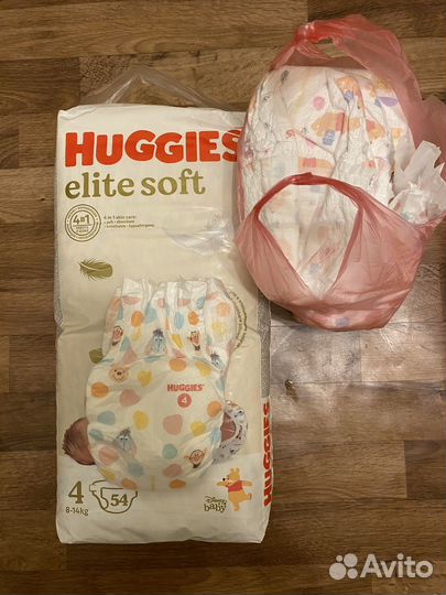 Подгузники elite soft 3-150 шт, elite soft 4-68 шт