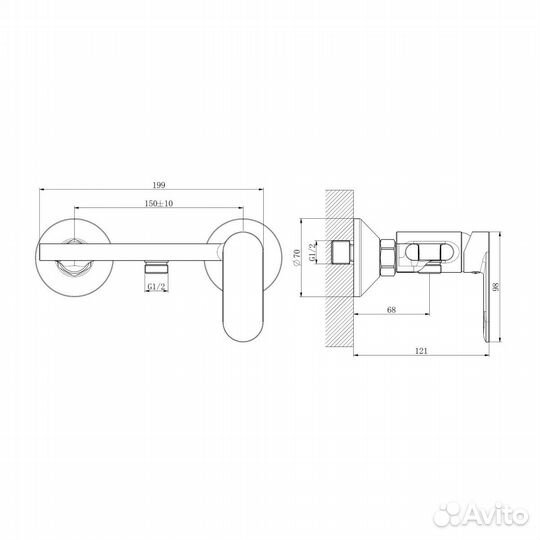 Гигиенический душ Haiba HB5516-7, черный