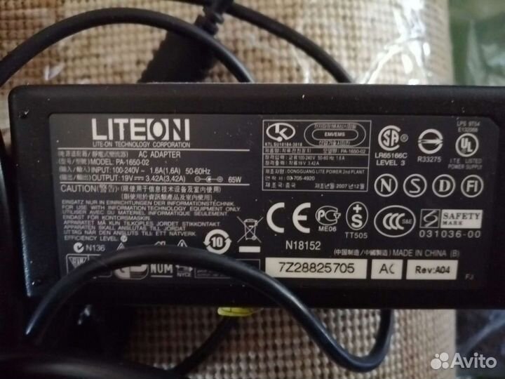 Адаптер для ноутбука LiteOn PA-1650-02