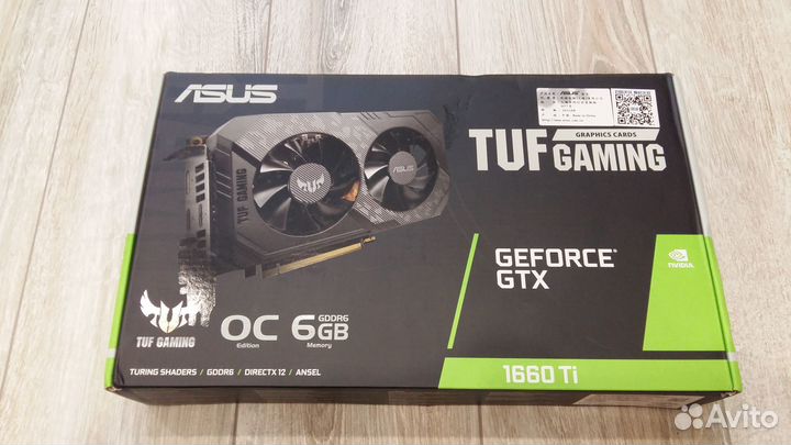 Видеокарта Asus 1660ti 6GB (новая)