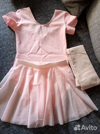 Гимнастический купальник юбка колготки балетки