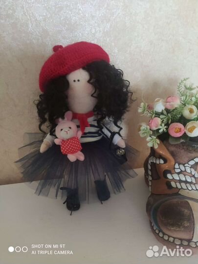 Интерьерная кукла тильда ручной работы