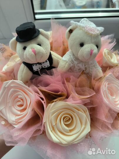 Букет подарочный на свадьбу. Ручная работа