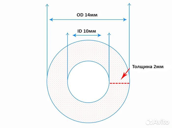 Трубка для сжо petg 14мм 4 шт