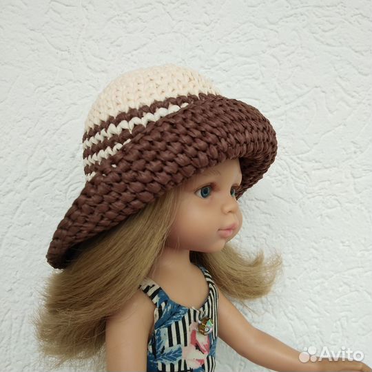 Соломенная шляпка для куклы Паола Рейна Paola Rein