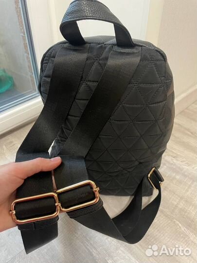 Рюкзак черный унисекс Parfois натуральная кожа