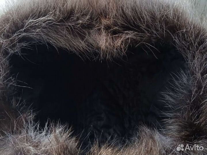 Шапка ушанка из енота