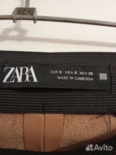 Брюки кожаные Zara 42 размер