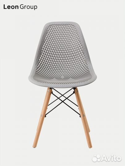 Стул ажурный в стиле eames DSW, серый NEW