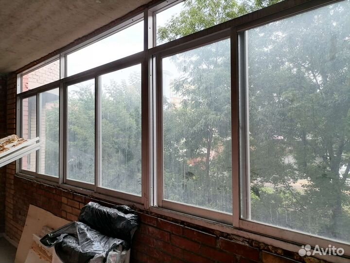 Балконное остекление бу алюминий