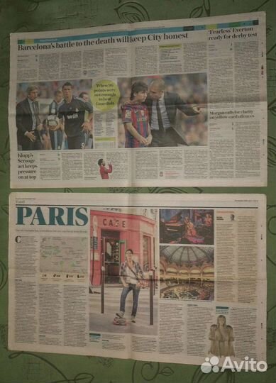 Газеты на английском языке,на выбор,отл.состояние