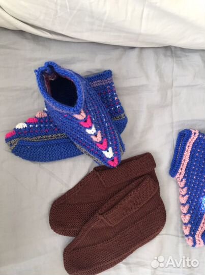 Носки вязаные тёплые