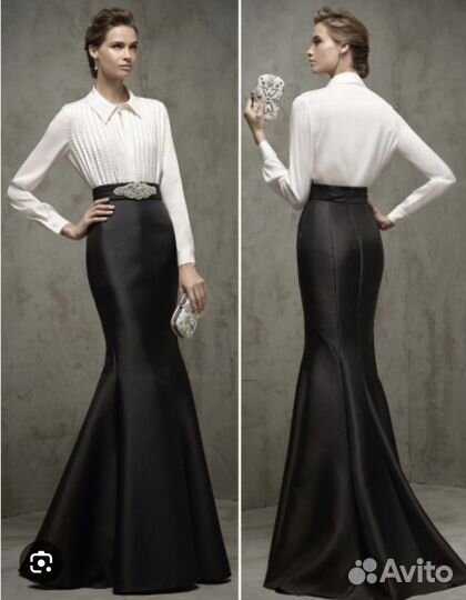 Атласная юбка макси