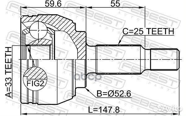 ШРУС внешний renault duster 2011- 2410-dust 241