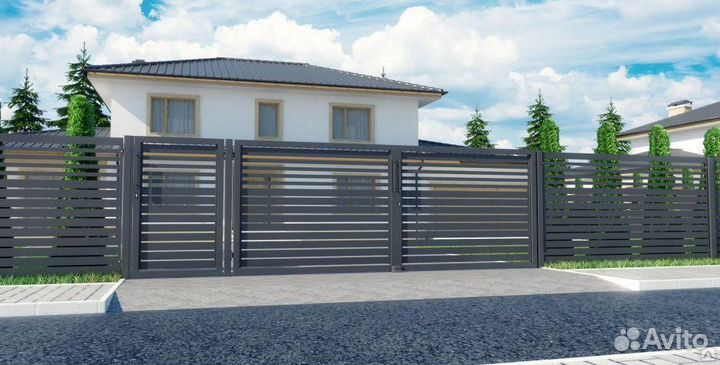 Металлический забор Жалюзи