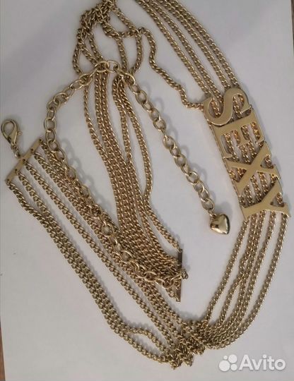 Ремень женский металлический (позолоченный)