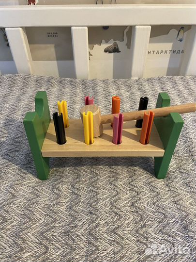 IKEA мула Блок с колышками и молотком