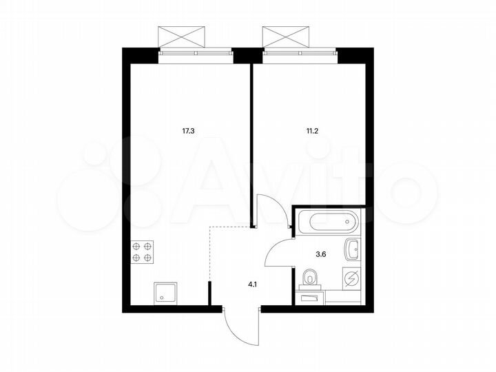 1-к. квартира, 36,2 м², 6/33 эт.