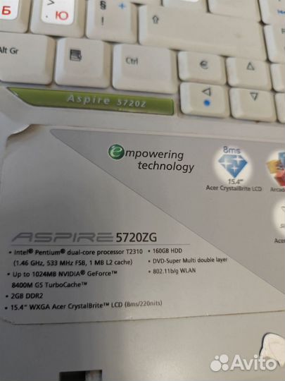 Acer aspire 5720zg