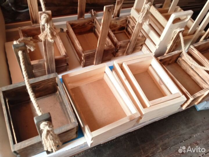 Ящики деревянные декоративные