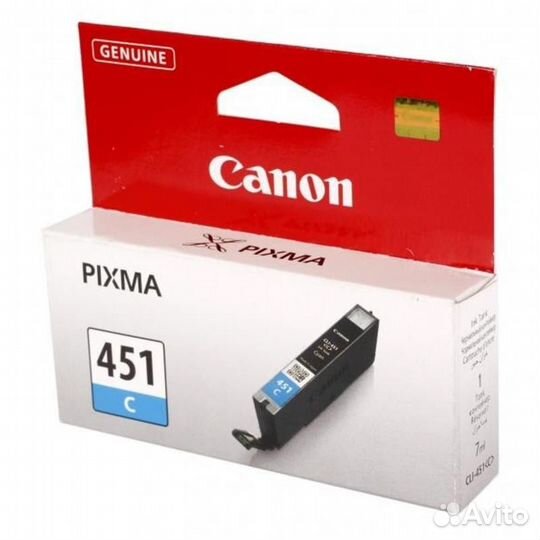 Картридж Canon CLI-451C 6524B001 голубой