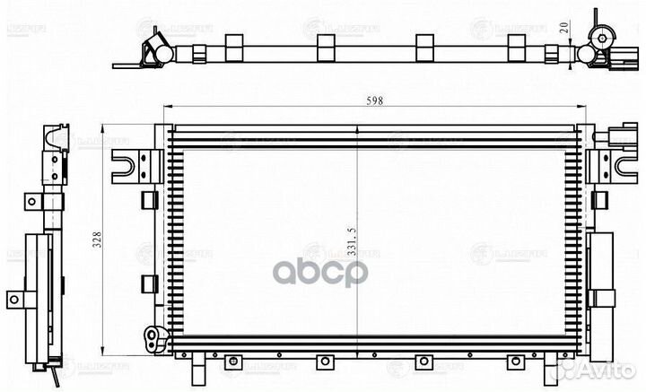 Конденсер great wall hover H5 10- (крепл. трубки
