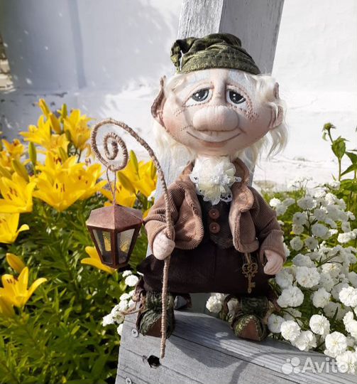 Текстильная кукла ручной работы Гном-гномыч