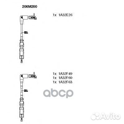 BR-206M200 к-кт проводов VW Multivan/Sharan, S