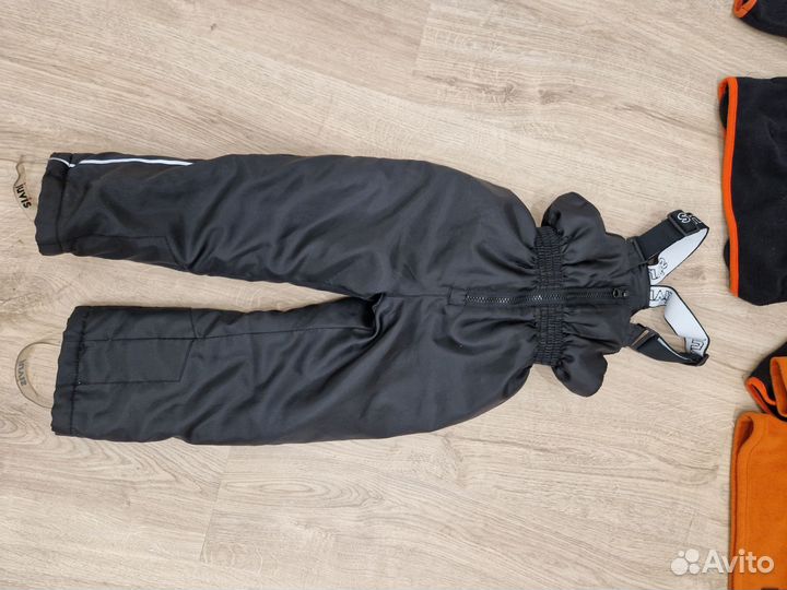 Полукомбинезон и флисовая кофта 104