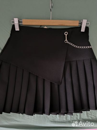 Юбка черная плиссированная