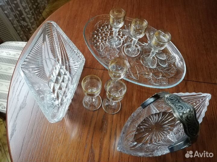 Рюмки ликёрные Богемия, винтаж