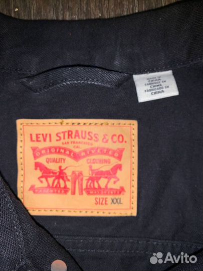 Джинсовая куртка мужская levis черная