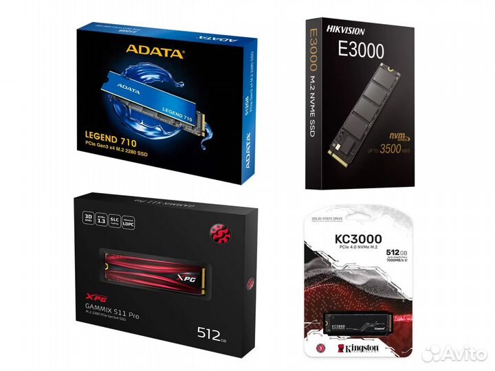 Ссд М.2 NVMe 256-512 гб новые