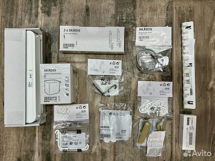 Аксессуары для панели skadis IKEA белые и чёрные