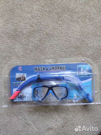 Набор для плавания маска, трубка, от 8 лет