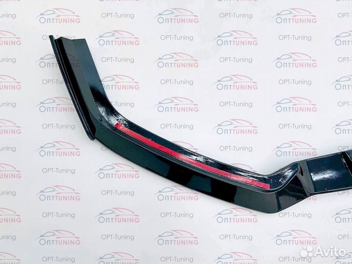 Губа бампера Audi A3 8V Hatchback стиль RS черная