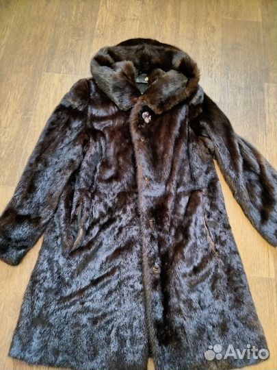 Шуба норковая 42 44 бу коричневая