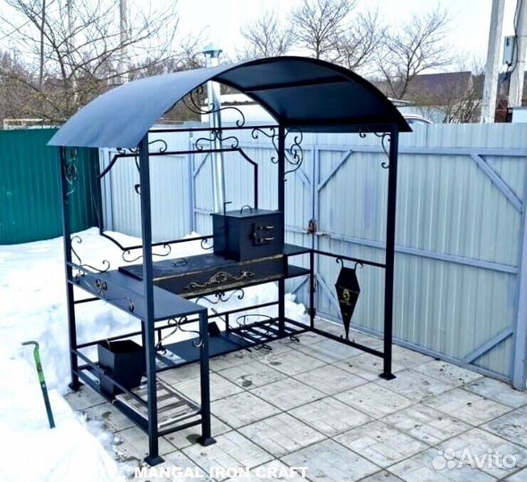 Мангал с печкой под казан
