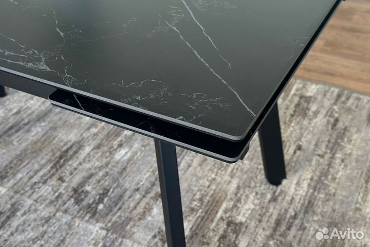 Герцог Стол обеденный керамический (1400-2000 мм) Черный