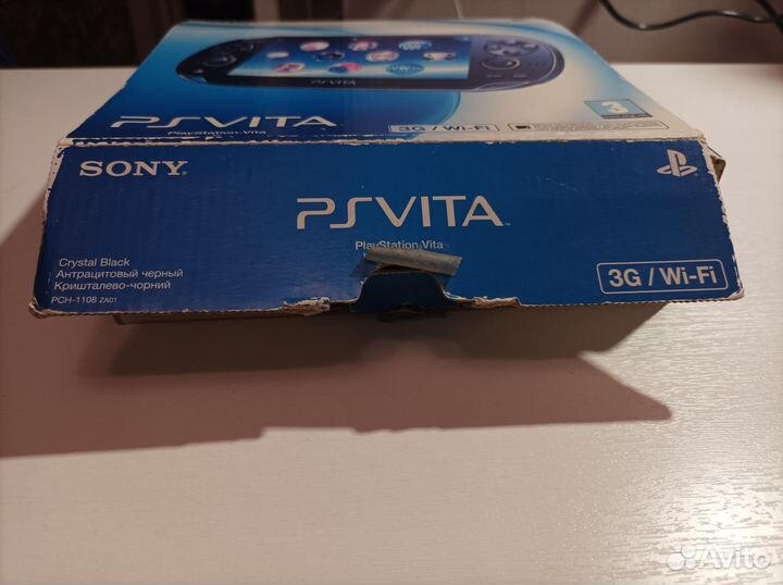 Коробка Sony ps Vita + карточки