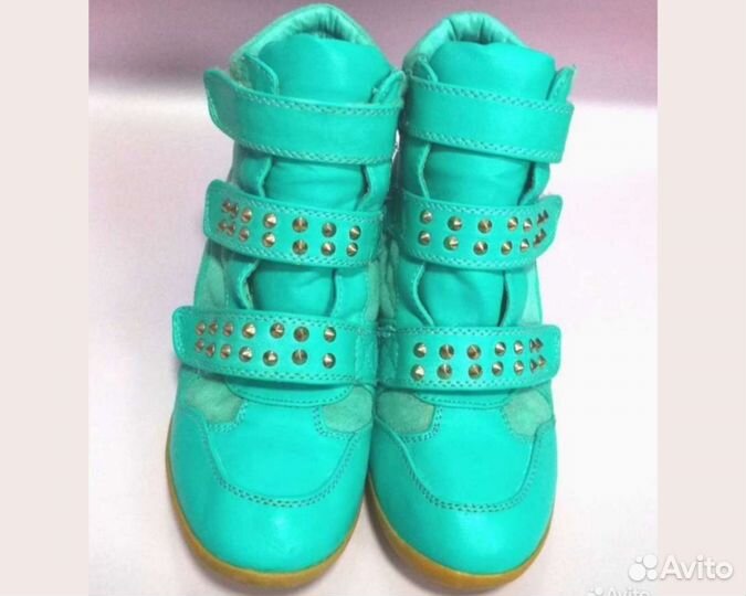 Ботинки для девочки 34 35 бирюзовые
