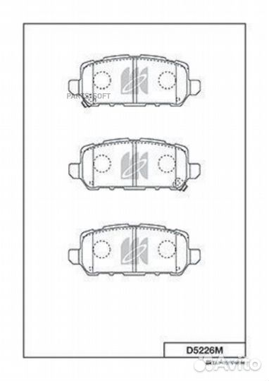 Kashiyama D5226M D5226M колодки дисковые передние