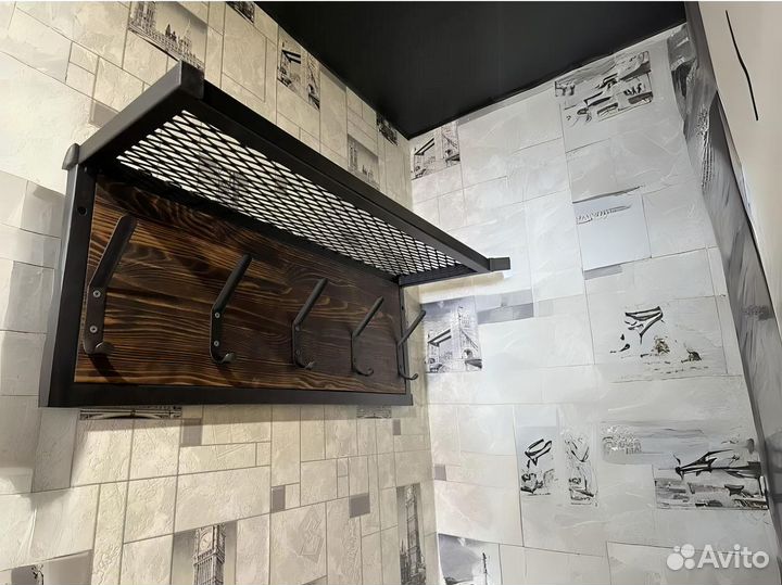 Вешалка настенная, напольная, лофт, в прихожую