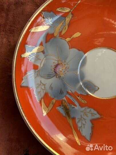 Блюдце Мальва, от чайной пары, Барановка, СССР