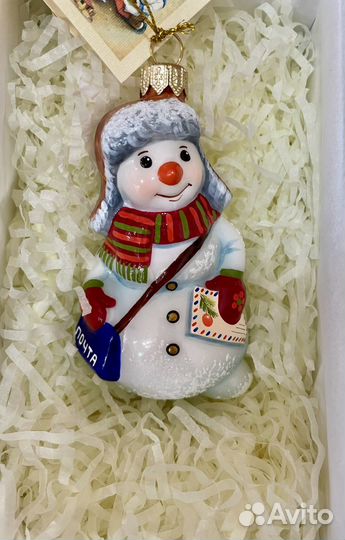 Елочные игрушки ариель снеговик почтальон