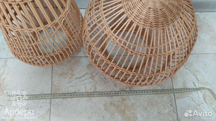 Абажур Шар Капля из бумажной лозы