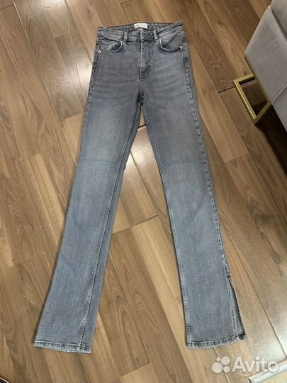 Джинсы zara 36 и 38 с разрезами