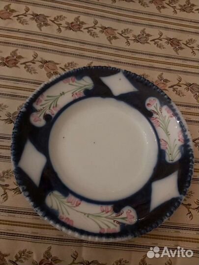 Тарелка старинная,антиквар,фарфор Кузнецова