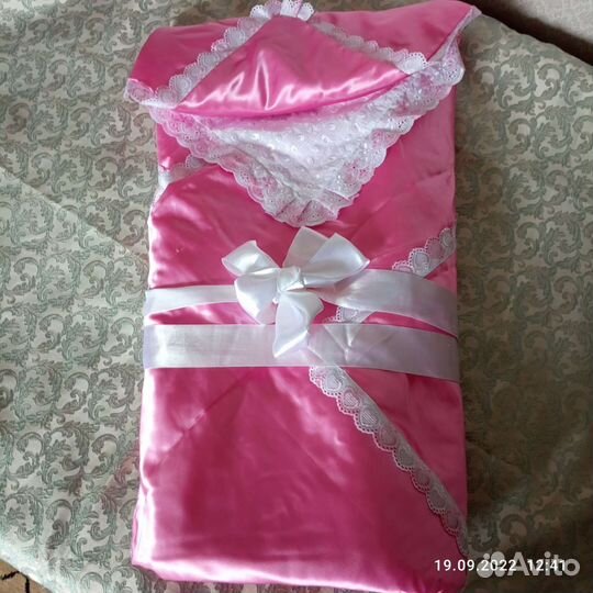 Конверт одеяло на выписку для девочки